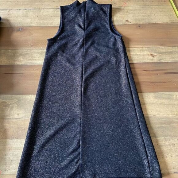 Ginger G Black and Gold Metallic sleeveless Dress - size Small - Picture 5 of 5